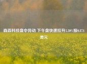 森淼科技盘中异动 下午盘快速拉升5.30%报0.874美元