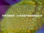 世界气象组织：2023年温室气体浓度创新纪录