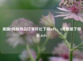 美国9月耐用品订单环比下降0.8%，8月数据下修至-0.8%