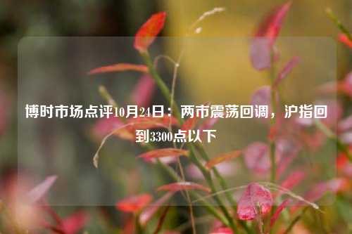 博时市场点评10月24日：两市震荡回调，沪指回到3300点以下