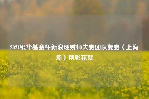 2024银华基金杯新浪理财师大赛团队复赛（上海场）精彩花絮