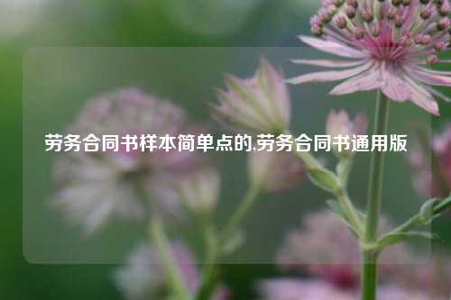 劳务合同书样本简单点的,劳务合同书通用版