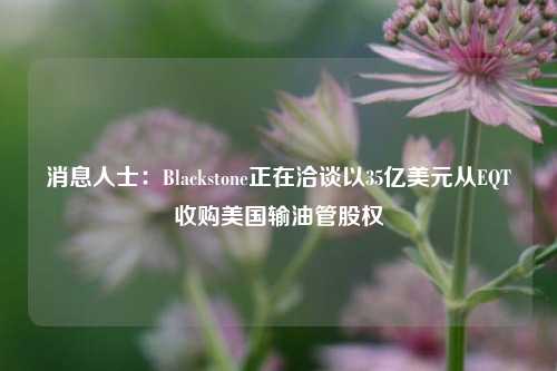 消息人士：Blackstone正在洽谈以35亿美元从EQT收购美国输油管股权