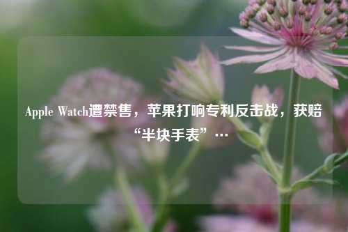 Apple Watch遭禁售，苹果打响专利反击战，获赔“半块手表”…