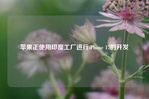 苹果正使用印度工厂进行iPhone 17的开发