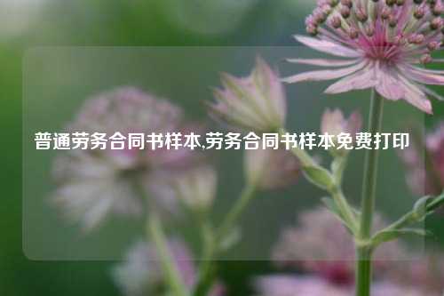 普通劳务合同书样本,劳务合同书样本免费打印