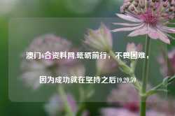 澳门6合资料网,砥砺前行，不畏困难，因为成功就在坚持之后19.29.59