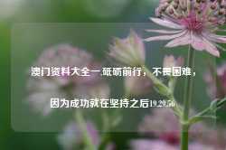 澳门资料大全一,砥砺前行，不畏困难，因为成功就在坚持之后19.29.56