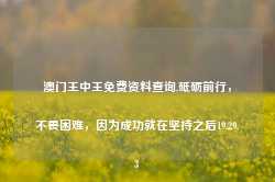 澳门王中王免费资料查询,砥砺前行，不畏困难，因为成功就在坚持之后19.29.3