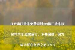 打开澳门金牛免费资料2021澳门金牛版资料大全,砥砺前行，不畏困难，因为成功就在坚持之后19.29.79