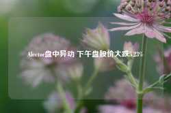 Alector盘中异动 下午盘股价大跌5.23%