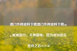 澳门外网资料下载澳门外网资料下载app,砥砺前行，不畏困难，因为成功就在坚持之后19.29.30