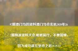 97期澳门马的资料澳门马会玄机2020年267期精准资料大会,砥砺前行，不畏困难，因为成功就在坚持之后19.29.12-第1张图片-佛山市川丘建筑工程劳务有限公司