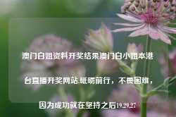 澳门白姐资料开奖结果澳门白小姐本港台直播开奖网站,砥砺前行，不畏困难，因为成功就在坚持之后19.29.27-第1张图片-佛山市川丘建筑工程劳务有限公司