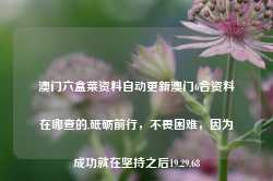 澳门六盒菜资料自动更新澳门6合资料在哪查的,砥砺前行，不畏困难，因为成功就在坚持之后19.29.68