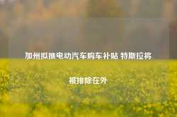 加州拟推电动汽车购车补贴 特斯拉将被排除在外